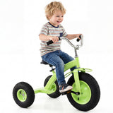 BABY JOY Kids Tricycle, 15-Inch Front Wheel Trike with Carbon Steel Frame, Inflatable Rubber Tires