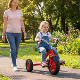 BABY JOY Kids Tricycle, 15-Inch Front Wheel Trike with Carbon Steel Frame, Inflatable Rubber Tires