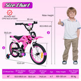 16 Inch Kids Bike Motocross Style with Sound Effects and Light-up Training Wheels