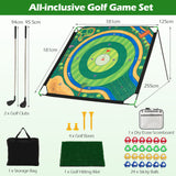 Golf Chipping Game Set 181 x 181 cm Large Chipping Mat for Indoor Outdoor Practice