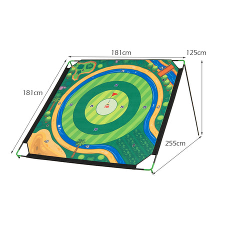 Golf Chipping Game Set 181 x 181 cm Large Chipping Mat for Indoor Outdoor Practice