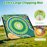 Golf Chipping Game Set 181 x 181 cm Large Chipping Mat for Indoor Outdoor Practice