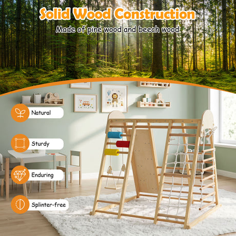 Indoor Jungle Gym for Kids, Foldable Climbing Set