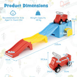 Kids Ride on Toy with Storage Box and Downhill Race Tracks for Kids Aged 3+ Years Old