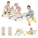 8-in-1 Climbing Toys for Toddlers, Rocket-Themed Foldable Montessori Wooden Arch Climber