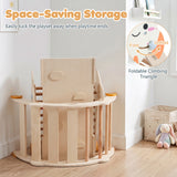8-in-1 Climbing Toys for Toddlers, Rocket-Themed Foldable Montessori Wooden Arch Climber