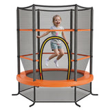 HONEY JOY 5.3FT Kids Trampoline, Toddler Trampoline w/Safe Enclosure Net, Accessories Bag, Jumping Pad