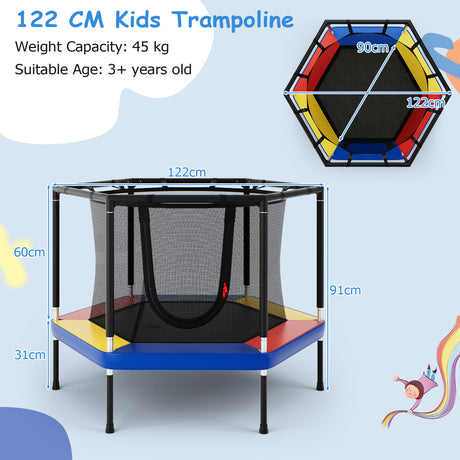48’’ Mini Trampoline for Kids, Small Toddler Recreational Trampoline
