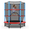 HONEY JOY 55" Kids Trampoline with Safety Enclosure Net, Mini Toddler Trampoline