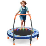 36’’ Mini Trampoline with 20 LED Lights, Foldable Trampoline for Kids