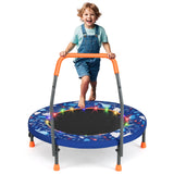 36’’ Mini Trampoline with 20 LED Lights, Foldable Trampoline for Kids