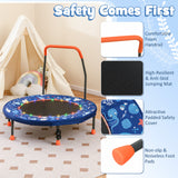 36" Mini Trampoline with 20 LED Lights, Foldable Trampoline for Kids