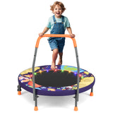 36’’ Mini Trampoline with 20 LED Lights, Foldable Trampoline for Kids