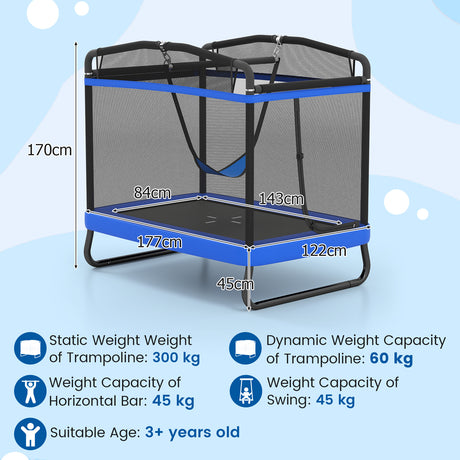 Trampoline specifications.