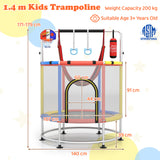 55" Kids Trampoline, Toddler Trampoline for 3-6 Years Old Boys & Girls