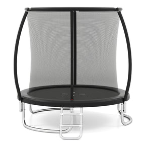 Trampoline with safety net on a white background
