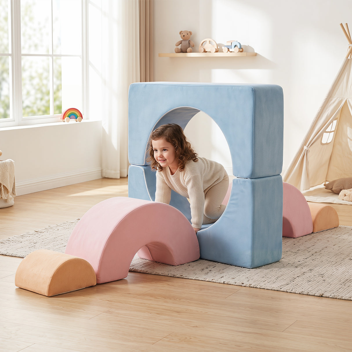 Kids Crawl and Climb foam Play Set Foam Climbing Blocks for Toddlers