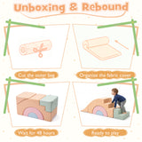Foam Climbing Blocks for Toddlers 5-Piece Kids Climb Toys Soft Play Set for Babies
