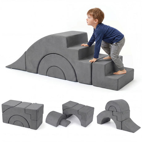 Foam Climbing Blocks for Toddlers 5-Piece Kids Climb Toys Soft Play Set for Babies