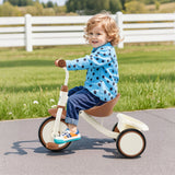 Toddler Tricycle with Adjustable Seat and Storage Basket for Aged 3-5 Years