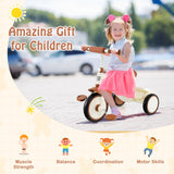 Toddler Tricycle with Adjustable Seat and Storage Basket for Aged 3-5 Years