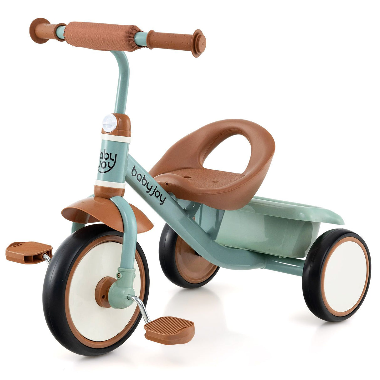 Toddler Tricycle with Adjustable Seat and Storage Basket for Aged 3-5 Years