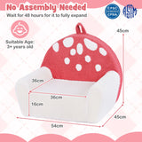 Toddler Foam Couch with Soft Fleece Fabric Cover and Cute Reading Chair