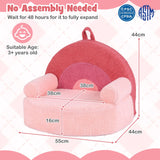 Toddler Foam Couch with Soft Fleece Fabric Cover and Cute Reading Chair