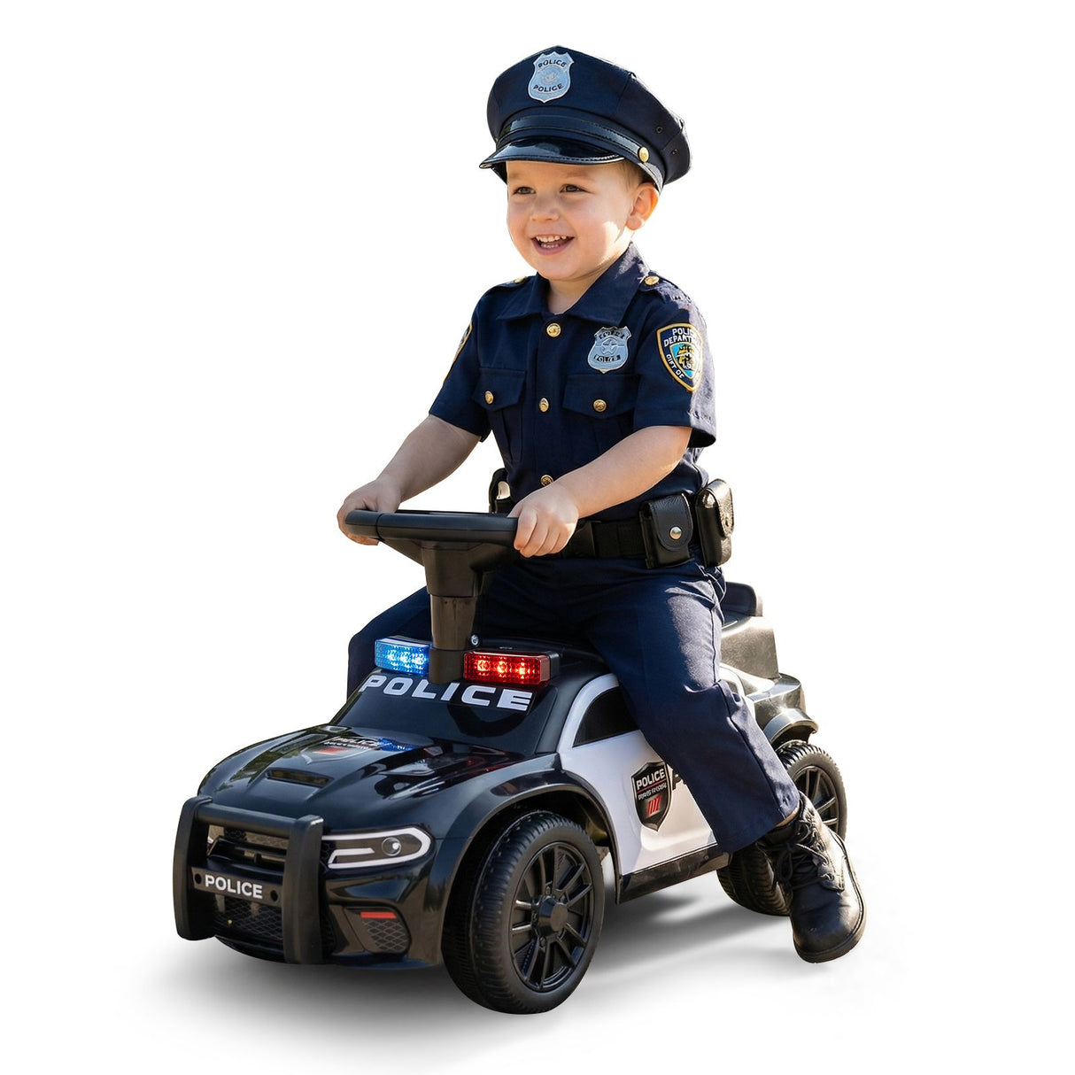 Toddler Sliding Car with Flashing Lights and Under-Seat Storage