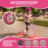 Toddlers Kick Scooter with LED Light Up Wheels and Wide Anti-Slip Deck