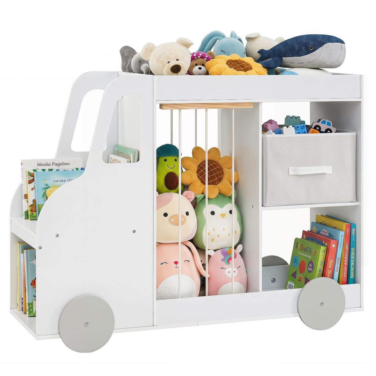HONEY JOY Toy Storage Organizer with Stuffed Animal Storage