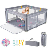 BABY JOY Baby Playpen, BPA-Free Foldable Toddlers Safety Fence Play Yard