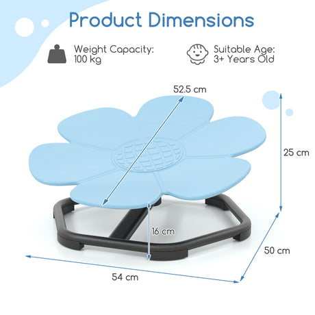 HONEY JOY Kids Sensory Swivel Chair, Petal 360° Spinning Chair w/Non-Slip Metal Base for Children with Autism
