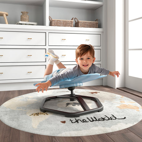 HONEY JOY Kids Sensory Swivel Chair, Petal 360° Spinning Chair w/Non-Slip Metal Base for Children with Autism