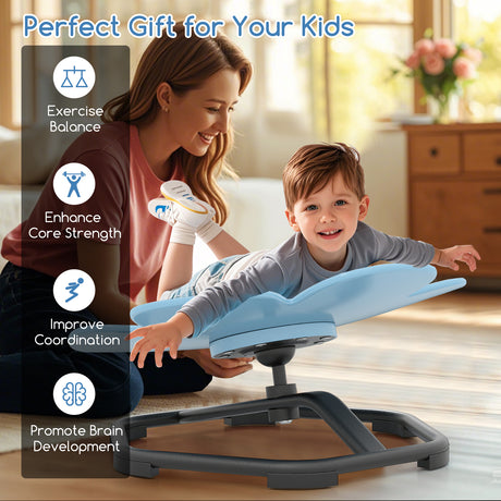 HONEY JOY Kids Sensory Swivel Chair, Petal 360° Spinning Chair w/Non-Slip Metal Base for Children with Autism