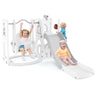 Baby Joy 7-in-1 L-Shaped Toddler Swing and Slide Set w/ Water Sand Filled Base