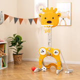 Toddler Basketball Hoop, 4-in-1 Kids Activity Center with Rim, Soccer Goal, Golf, Ring Toss