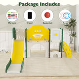 10 in 1 Toddler Slide Set, Kids Slide and Climber Playset, Indoor Playground for Ages 3+