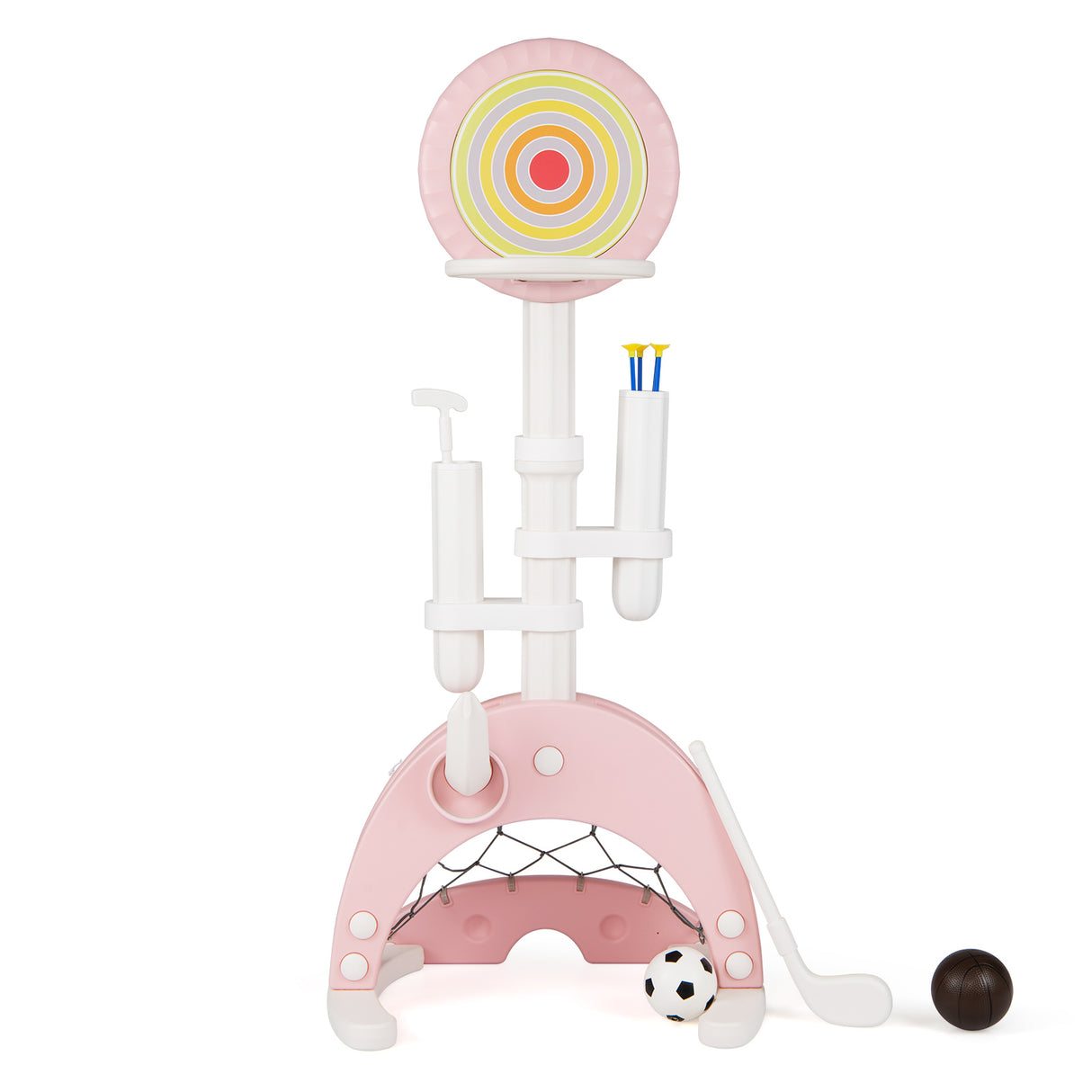 6-in-1 Toddler Basketball Hoop with 8 Adjustable Height