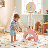 6-in-1 Toddler Basketball Hoop with 8 Adjustable Height