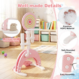 6-in-1 Toddler Basketball Hoop with 8 Adjustable Height
