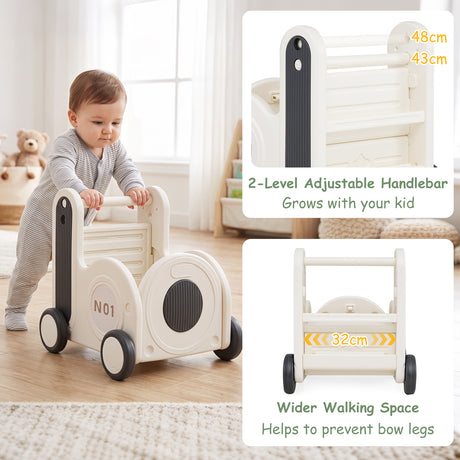 4-in-1 Push & Pull Wagon with 2-Level Adjustable Handle