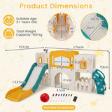 9 in 1 Toddler Slide Set, Kids Climber & Slide Playset for Boys & Girls Aged 3+ Years Old