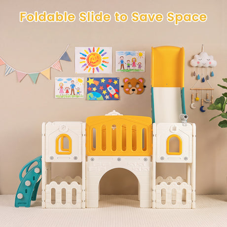 9 in 1 Toddler Slide Set, Kids Climber & Slide Playset for Boys & Girls Aged 3+ Years Old