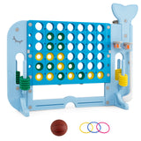 Jumbo 4-to-Score Giant Game Set with 2 Cups Holders for Indoor & Outdoor Holiday Parties