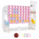Jumbo 4-to-Score Giant Game Set with 2 Cups Holders for Indoor & Outdoor Holiday Parties