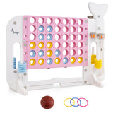 Jumbo 4-to-Score Giant Game Set with 2 Cups Holders for Indoor & Outdoor Holiday Parties