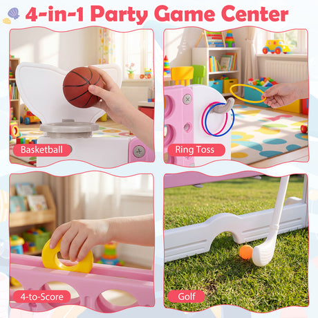 Jumbo 4-to-Score Giant Game Set with 2 Cups Holders for Indoor & Outdoor Holiday Parties