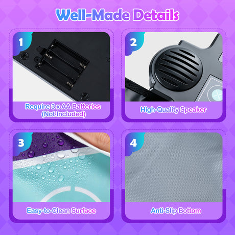 Dance Mat for Kids, Electronic Dancing Challenge Playmat with 4 Modes