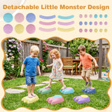 6 Pieces Stepping Stones for Kids with Cute Monster Theme